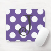 Punktiertes lila Mousepad "J " (Mit Mouse)