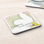 Punktiertes Tulpe Rumi Zitat Getränkeuntersetzer (Linke Seite)