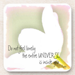 Punktiertes Tulpe Rumi Zitat Getränkeuntersetzer