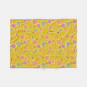 Punktiertes Universum-Retro Gelb Fleecedecke (Vorderseite (Horizontal))