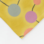 Punktiertes Universum-Retro Gelb Fleecedecke (Ecke)