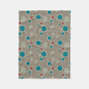 Punktiertes Universum-Retro Grau Fleecedecke