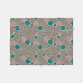 Punktiertes Universum-Retro Grau Fleecedecke (Vorderseite (Horizontal))