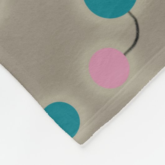 Punktiertes Universum-Retro Grau Fleecedecke (Ecke)