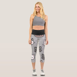 Punktkatze Capri Leggings
