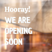 Pünktlich zur Feier eröffnen wir unseren Shop Fensteraufkleber (Blatt 2)