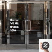Pünktlich zur Feier eröffnen wir unseren Shop Fensteraufkleber (Büro Tür)