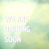 Pünktlich zur Feier eröffnen wir unseren Shop Fensteraufkleber (Blatt 3)