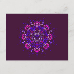 Punktmalerei trifft auf Mandala 1.21 Postkarte