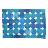 Punktmuster - blau und grün kissenbezug (Vorderseite)