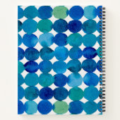 Punktmuster - blau und grün notizblock (Rückseite)