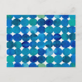 Punktmuster - blau und grün postkarte (Vorderseite)