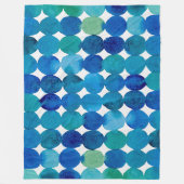 Punktmuster - blaue und grüne Fleecedecke (Vorderseite)