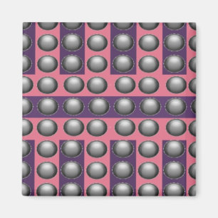 Punktmuster in Rosa und Lila Magnet