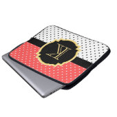 Punktmuster Laptopschutzhülle (Vorne Knopf)