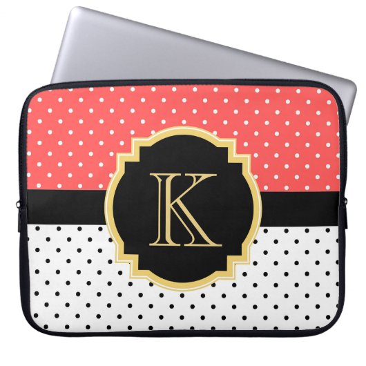 Punktmuster Laptopschutzhülle (Vorderseite)