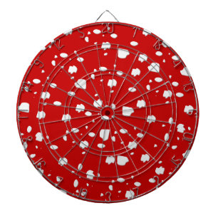 Punktmuster mit Rotkehlchen Dartscheibe