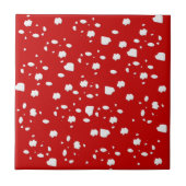 Punktmuster mit Rotkehlchen Fliese (Vorderseite)