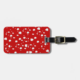 Punktmuster mit Rotkehlchen Gepäckanhänger
