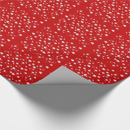 Punktmuster mit Rotkehlchen Geschenkpapier (Ecke)