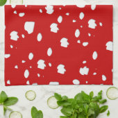Punktmuster mit Rotkehlchen Handtuch (Gefaltet)