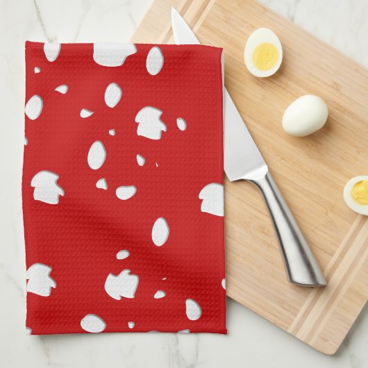 Punktmuster mit Rotkehlchen Handtuch (Viertel Falte)