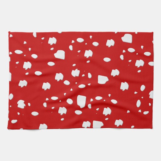 Punktmuster mit Rotkehlchen Handtuch (Horizontal)
