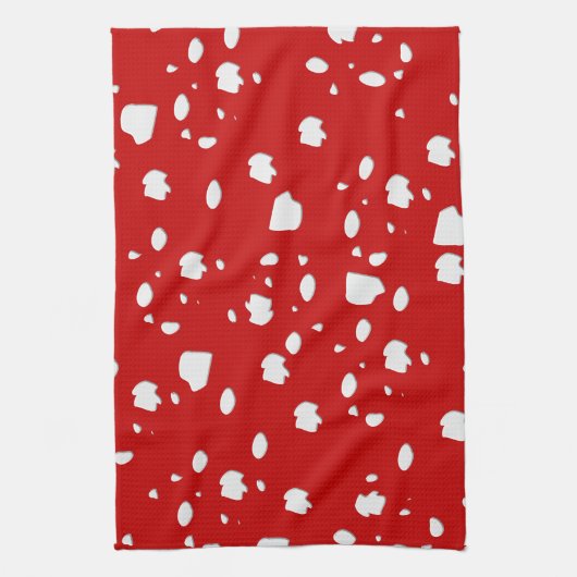 Punktmuster mit Rotkehlchen Handtuch (Vertikal)