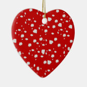 Punktmuster mit Rotkehlchen Keramikornament (Rechts)