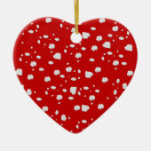 Punktmuster mit Rotkehlchen Keramikornament (Vorne)