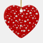 Punktmuster mit Rotkehlchen Keramikornament (Hinten)