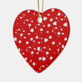 Punktmuster mit Rotkehlchen Keramikornament (Links)