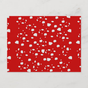 Punktmuster mit Rotkehlchen Postkarte