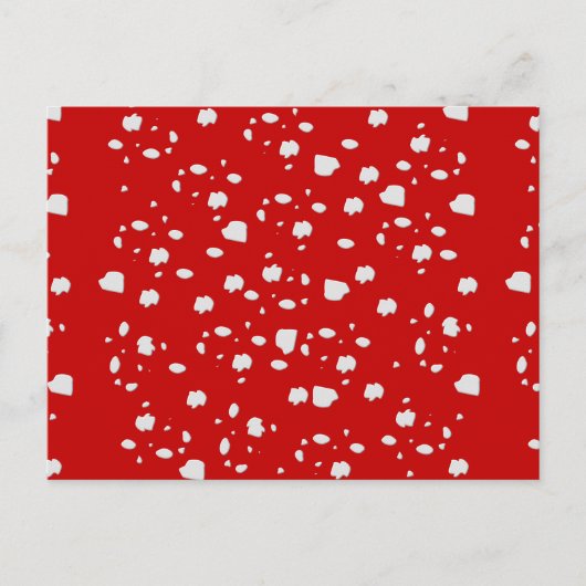 Punktmuster mit Rotkehlchen Postkarte (Vorderseite)