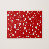 Punktmuster mit Rotkehlchen Puzzle (Horizontal)