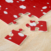 Punktmuster mit Rotkehlchen Puzzle (Seite)