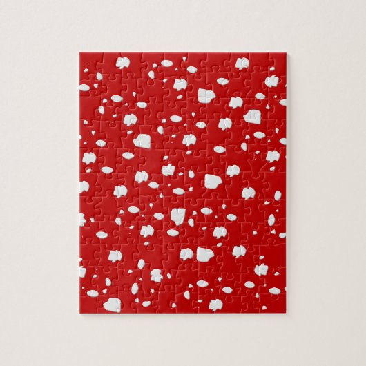 Punktmuster mit Rotkehlchen Puzzle (Vertikal)