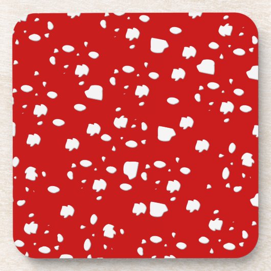 Punktmuster mit Rotkehlchen Untersetzer (Vorderseite)