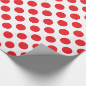 Punktmuster Rot Geschenkpapier (Ecke)