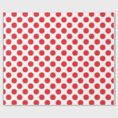 Punktmuster Rot Geschenkpapier (Flach)