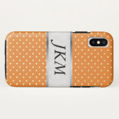 Punktmuster stylish (orange) Case-Mate iPhone hülle (Rückseite (Horizontal))