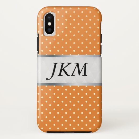 Punktmuster stylish (orange) Case-Mate iPhone hülle (Rückseite)