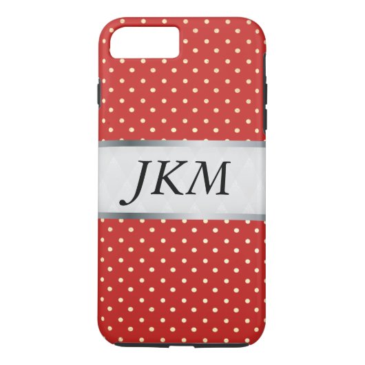 Punktmuster stylish / Rot Case-Mate iPhone Hülle (Rückseite)