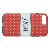 Punktmuster stylish / Rot Case-Mate iPhone Hülle (Rückseite (Horizontal))