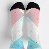 Punktmuster und geometrische Formen im Hintergrund Socken (Oben)
