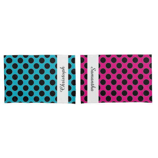 Punktnahtloses Muster schwarz/weiß Kissenbezug (Vorderseite-Set)