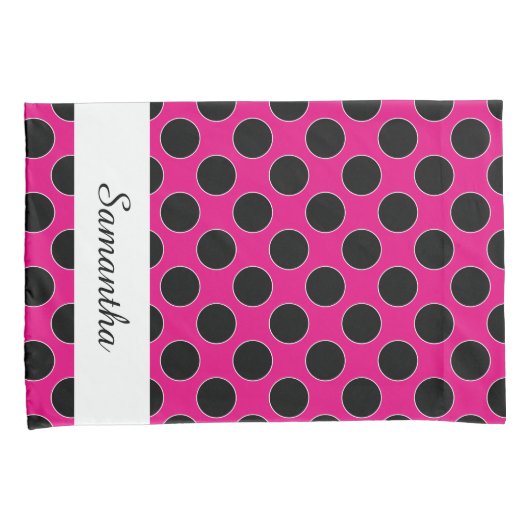 Punktnahtloses Muster schwarz/weiß Kissenbezug (Vorderseite-Rechts)