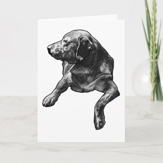 Punktweiche Jahresbemerkung eines Labradors Karte (Vorderseite)