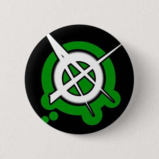 PunkTypmädchen ANARCHIE-PUNKfelsen-Musik Button (Vorderseite)