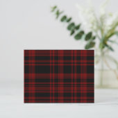 Punky Blood Red Kariert Postkarte (Stehend Vorderseite)